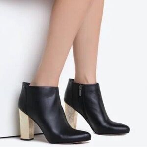 Circus Sam Edelman Bond Soft Leather Gold Heel Boots size 8